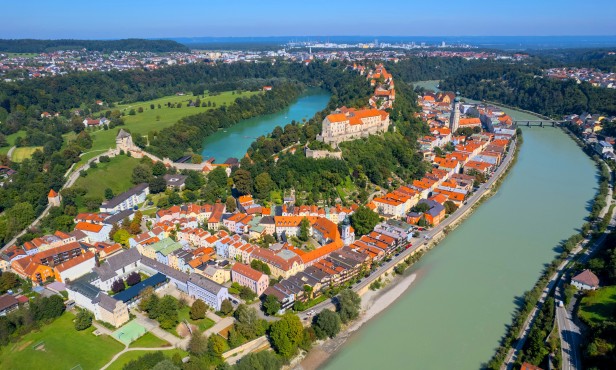 Burghausen von oben